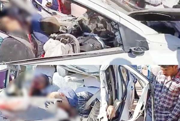 बिलासपुर रायपुर मार्ग पर हाइवा में घुसी कार 3 लोगों की मौत