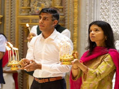 PM Rishi Sunak In Akshardham Temple