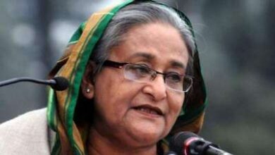 PM Sheikh Hasina leaves