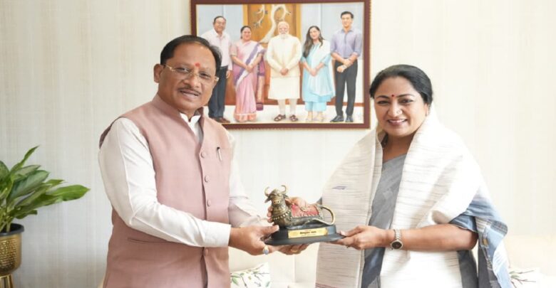 CM Sai Meet CM Rekha Gupta