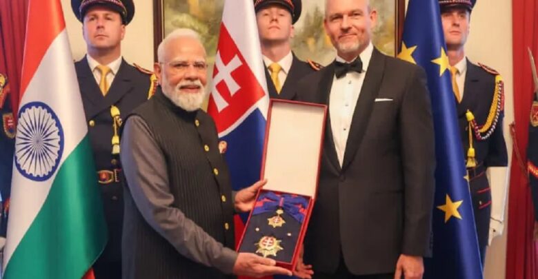 PM Modi Awarded In Slovaki