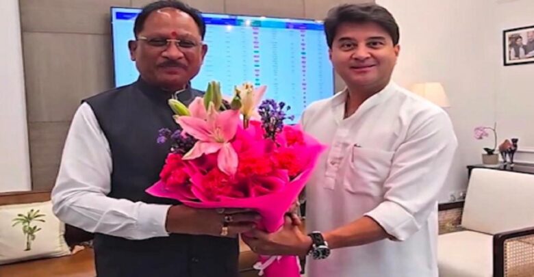 CM Sai Meet Jyotiraditya Scindia