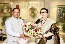 CM Sai Meet Smriti Irani