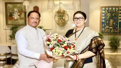 CM Sai Meet Smriti Irani
