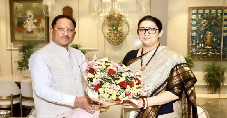 CM Sai Meet Smriti Irani